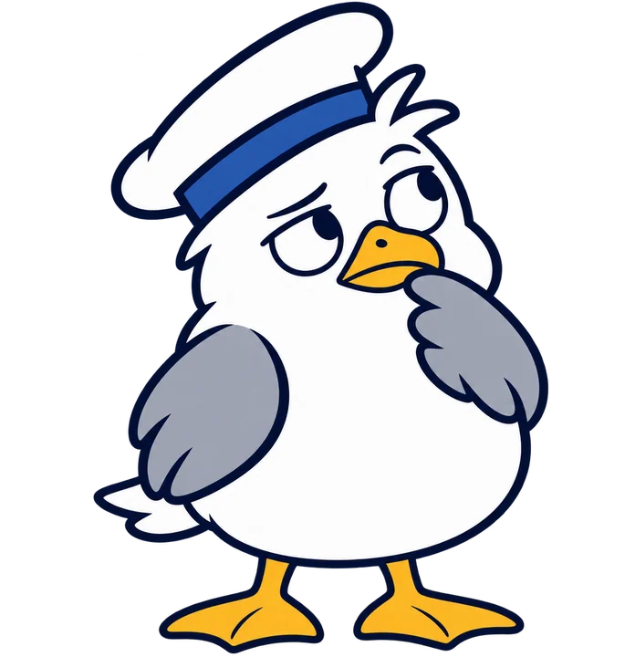 The pier gull, hand on chin, thinking about which process owns a port